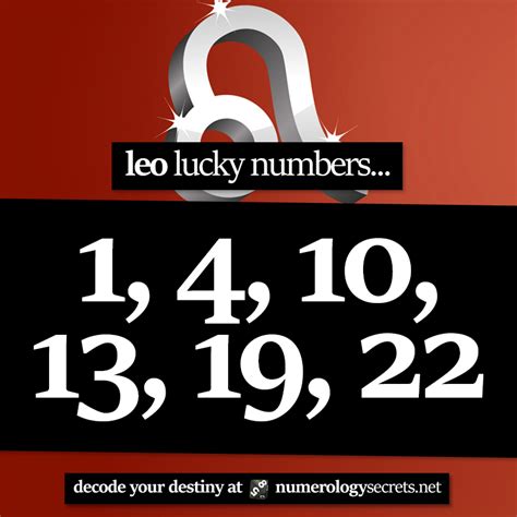 lucky numbers for today leo|6 lucky numbers for today.